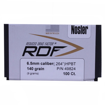 NOSLER RDF 6.5MM 140 HPBT 100CT UPC: 054041498241