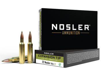 Nosler 40140 E-Tip Lead Free 22Nosler 55gr E Tip Lead Free 20 Per Box/10 Case