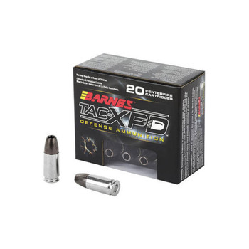 Barnes Tac-XPD Standard Velocity Centerfire Ammunition, 9mm Luger +P, TAC-XP, 115 Grain - 20 Cartridge Box ( 20 / 1 ) Barnes Tac-XPD Standard Velocity Centerfire Ammunition, 9mm Luger +P, TAC-XP, 115 Grain - 20 Cartridge Box ( 20 / 1 )