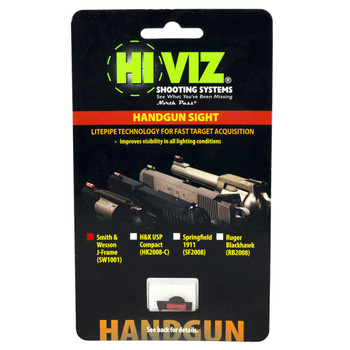HIVIZ Overmold Red Front Sight SandW Pinned Sight Revolver UPC: 613485587500