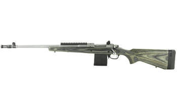Ruger 6821 Scout  308 Win 101 18 Barrel With Flash Suppressor Matte Stainless Steel Black Laminate Stock Left Hand Optics Ready UPC: 736676068210