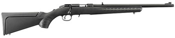 Ruger 8306 American Rimfire Compact 22 LR 101 18 Threaded Barrel Satin Blued Alloy Steel Williams Gun Sight Co. Fiber Optic Front Sight Black Synthetic Stock Accepts All 1022 Magazines UPC: 736676083060