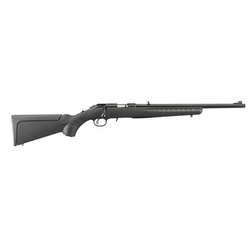 Ruger 8306 American Rimfire Compact 22 LR 101 18 Threaded Barrel Satin Blued Alloy Steel Williams Gun Sight Co. Fiber Optic Front Sight Black Synthetic Stock Accepts All 1022 Magazines UPC: 736676083060
