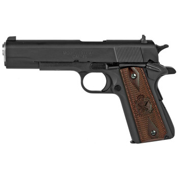 Springfield Armory PB9108LCA 1911 MilSpec CA Compliant 45 ACP 5 71 Black Parkerized Frame Black Parkerized Carbon Steel with Rear Serrations Slide Crossed Cannon Cocobolo Grip UPC: 706397913120