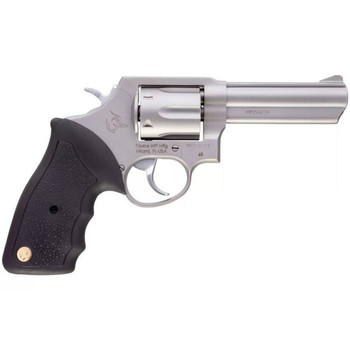 Taurus 2650049 65  38 Special P or 357 Mag 6 Shot 4 Barrel Overall Matte Finish Stainless Steel Finger Grooved Black Rubber Grip Fixed Sights UPC: 725327330080