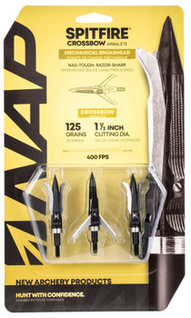 NAP NAP60697 Spitfire Broadhead 125 GR 3 Pack UPC: 033576606970 NAP NAP60697 Spitfire Broadhead 125 GR 3 Pack UPC: 033576606970