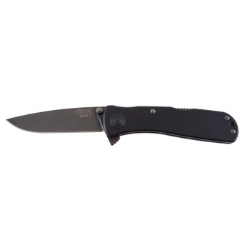 S.O.G SOGTWI12CP Twitch II 2.65 Folding Plain Black Hardcased TiCN AUS8A SS Blade Black Anodized Aluminum Handle Includes Pocket Clip UPC: 729857995450