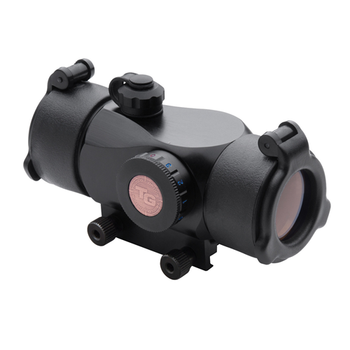 TruGlo TGTG8230B Triton  Black Anodized 1x 30mm 5 MOA Illuminated TriColor Dot Reticle Clamshell Packaging UPC: 788130016220