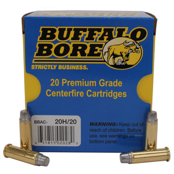 Buffalo Bore Ammunition 20H20 Outdoorsman Strictly Business 38 Special P 158 gr Hard Cast 20 Per Box 12 UPC: 651815020280