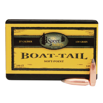 Speer 1458 BoatTail  .277 130 gr Spitzer Boat Tail Soft Point 100 Per Box UPC: 076683014580