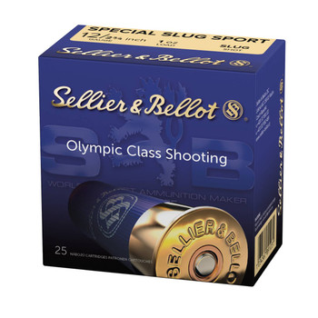 Sellier & Bellot Special Slug Sport 12 Gauge Shotshell Ammunition, 2 3/4 in, 1345 fps, 1 oz, Slug - 25 Cartridge Box ( 25 / 1 )