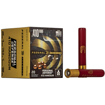 Federal Personal Defence 410 Bore Shotshell Ammunition, 3 Inch, 775 FPS, 5 Pellet, #000 Buck - 20 Cartridge Box ( 20 / 1 )