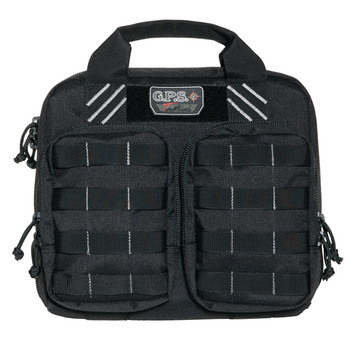 GPS Bags T1412PCB Tactical Double 2 Black 1000D Nylon Teflon Coating with Visual ID Storage System Lockable YKK Zippers MOLLE Webbing  Ammo Storage Pockets Holds UP To 4 Handguns UPC: 819763010115