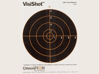 Champion Targets 45802 VisiShot Hanging Paper Black/White 8" Bullseye 10 Pack