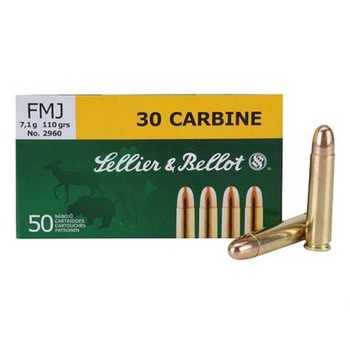 RIFLE 30 CARBINE 110GR FMJ 50RD/BX UPC: 754908510375