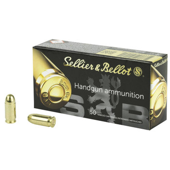 Sellier & Bellot Handgun Subsonic Centerfire Ammunition, 380 ACP, Full Metal Jacket, 92 Grain - 50 Cartridge Box ( 50 / 1 )