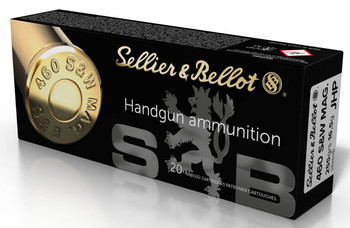 Sellier & Bellot Handgun Hyper Velocity Centerfire Ammunition, 460 S&W Mag, Jacketed Hollow Point, 255 Grain - 20 Cartridge Box ( 20 / 1 )