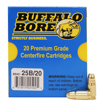 Buffalo Bore Ammunition 25B20 Heavy Strictly Business 357 Sig 125 gr Full Metal Jacket Flat Nose 20 Per Box 12 UPC: 651815025025