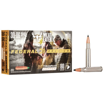 Federal Trophy Copper Hyper Velocity Centerfire Ammunition, 30-06 Springfield, Trophy Copper, 180 Grain - 20 Cartridge Box ( 20 / 1 )