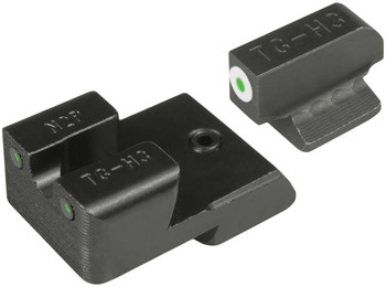 TruGlo TGTG231N4W Tritium Pro  Green Tritium Front  Rear Black Nitride Fortress Frame Fits 1911 3 Officer  4.25 Front Sight DovetailRear Sight Dovetail Mount UPC: 788130023945