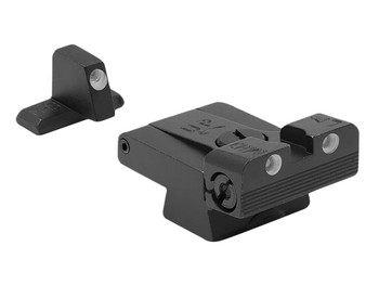 Meprolight USA 215163101 Tru-Dot Sight Set Green Tritium/Black Frame Fits HK USP, Post Mount