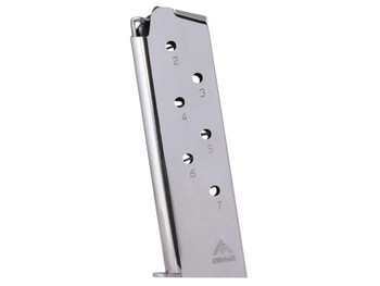 Mec-Gar MGCG4507N Colt Government 7rd 45 ACP, Nickel Stainless Steel
