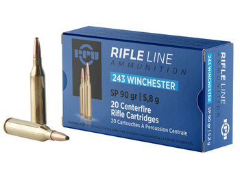 PPU PP2431 Standard Rifle 243Win 90gr Soft Point 20 Per Box/10 Case