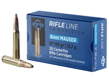 PPU PP8S Metric Rifle 8mmMauser 196gr Soft Point 20 Per Box/10 Case