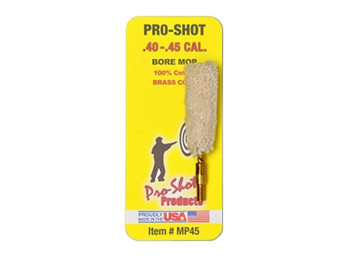 Pro-Shot MP45 Bore Mop .40 - .45 Cal Pistol #8-32" Thread 100% Cotton