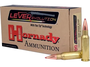 Hornady 82240 LEVERevolution 338MarlinExpress 200gr Flex Tip eXpanding 20 Per Box/10 Case