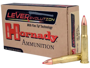 Hornady 82732 LEVERevolution 32WinSpecial 165gr Flex Tip eXpanding 20 Per Box/10 Case