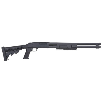 Mossberg 51672 590 FLEX Tactical 12 Gauge 81 3 20 Barrel Dual Extractors Blued Metal Finish  FLEX Locking System 6 Position Adjustable Stock Forend  Recoil Pad UPC: 015813516723