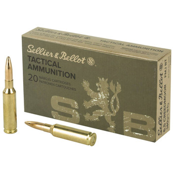 Sellier & Bellot Tactical Hyper Velocity Centerfire Ammunition, 6.5 Creedmoor, Full Metal Jacket Boat Tail, 140 Grain - 20 Cartridge Box ( 20 / 1 )