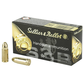 Sellier & Bellot Handgun Standard Velocity Centerfire Ammunition, 9mm Luger, Full Metal Jacket, 124 Grain - 50 Cartridge Box ( 50 / 1 )