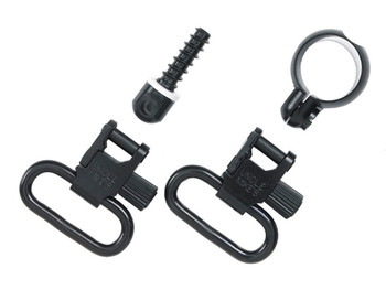 Uncle Mike's 13312 Full Band Swivel Set Quick Detach 115 CF Blued 1.25" Loop for Lever Action Winchester & Marlin