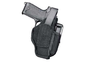 Uncle Mike's 70010 Sidekick Hip Holster IWB/OWB Size 01 Black Kodra Nylon Belt Clip Fits Medium Autos Fits 3-4" Barrel Belt 2.25" Wide Includes Adjustment Tool Ambidextrous