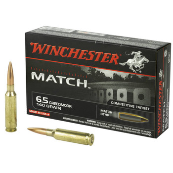 Winchester Match Hyper Velocity Centerfire Ammunition, 6.5 Creedmoor, Sierra MatchKing BTHP, 140 Grain - 20 Cartridge Box ( 20 / 1 )