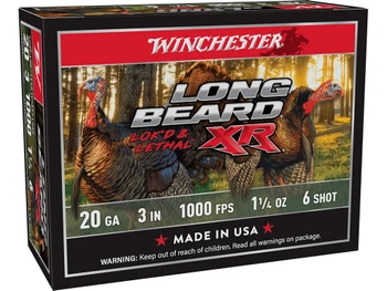 Winchester Ammo STLB2036 Long Beard XR Shot-Lok 20Gauge 3" 1 1/4oz 6Shot 10 Per Box/10 Case