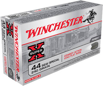 Winchester Super-X Subsonic Centerfire Ammunition, 44 S&W Special, Lead Flat Nose, 240 Grain - 50 Cartridge Box ( 50 / 1 )