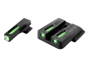 TruGlo TG13MP1A TFX Black | Green Tritium & Fiber Optic White Outline Front Sight Green Tritium & Fiber Optic Rear Sight