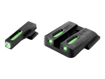 TruGlo TG13MP1A TFX Black | Green Tritium & Fiber Optic White Outline Front Sight Green Tritium & Fiber Optic Rear Sight