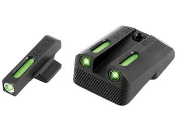 TruGlo TG13NV1A TFX Black | Green Tritium & Fiber Optic White Outline Front Sight Green Tritium & Fiber Optic Rear Sight