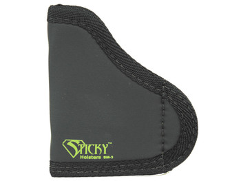 Sticky Holsters SM3 SM-3 IWB Size 3 Black/Green Latex Free Rubber Fits .380 Semi-Auto w/Laser Fits Up To 2.75" Barrel Ambidextrous