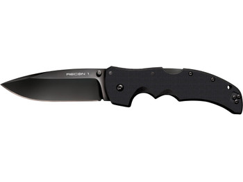 Cold Steel CS27BS Recon 1 4" Folding Spear Point Plain DLC Coated American S35VN Blade/Black G10 Handle Includes Pocket Clip