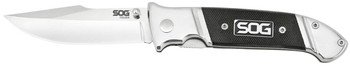 S.O.G SOGFF38CP Fielder  3.30 Folding Clip Point Plain Satin 7Cr17MoV SS Blade Black G10 Handle Includes Belt Clip UPC: 729857001823