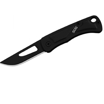 S.O.G SOGCE1002C Centi I 1.40 Folding Straight Back Plain Black Hardcased Stainless Steel BladeBlack Stainless Steel Handle UPC: 729857007023