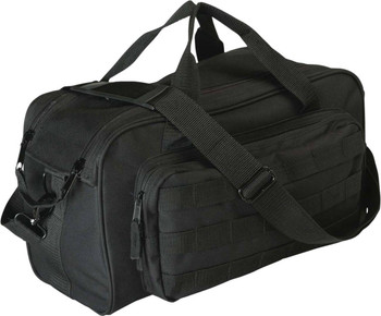 Allen 2205 Range Bag  Black Cordura with MOLLE Loops Detachable Shoulder Strap  Padded Pistol Rug 15 x 8 x 8.50 Interior Dimensions UPC: 026509022053