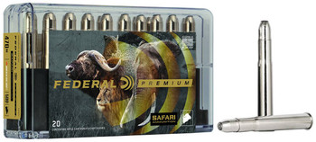 Federal Safari Hyper Velocity Centerfire Ammunition, 470 Nitro Express, Trophy Bonded Bear Claw, 500 Grain - 20 Cartridge Box ( 20 / 1 )