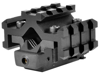 NcStar ATRLS Tri-Rail Universal Barrel Mount Black Anodized Red Laser