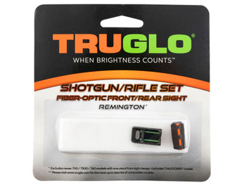 TruGlo TG110W Fiber-Optic Sights For Remington Black | Red Fiber Optic Front Sight | Green Fiber Optic Rear Sight